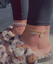 Load image into Gallery viewer, Crowned Initial Anklet 👑